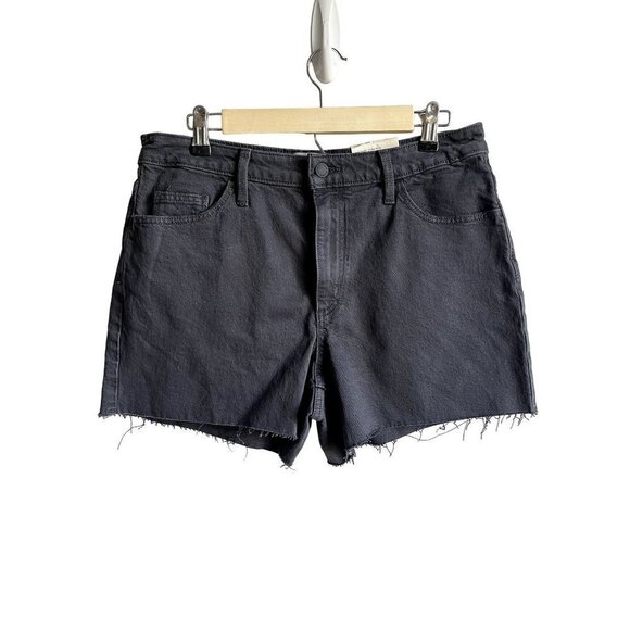 New! Universal Thread Washed Black Charcoal Midi Shorts 4" Inseam Size 10 Vintag - Picture 1 of 5